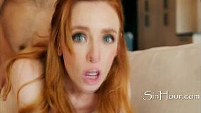 skinny ginger madi collins stares into your soul while you fuck her dirty hairy pussy in doggystyle