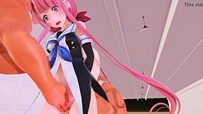 3D wind character punishes pussy with creampie finish