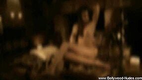 Indian babe teases with striptease and ripped clothes