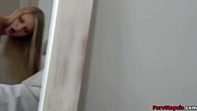 Blonde teen 18+ stepsister fucked hard by big dick stepbrother