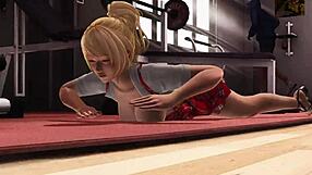doa5 yukino gravure studio - 10 d topless workout close-ups