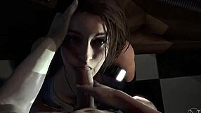 Jill Valentine Interrogates with Face Fucking in Resident Evil Parody