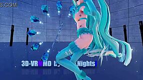 Blue K Nights: Cat Fate Cosplay in 3D VR180 with Miku Girls?