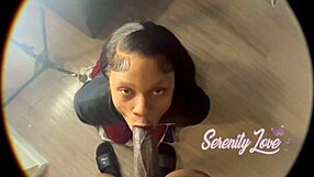 Pretty Girl Feels Intense Pleasure Sucking Big Black Cock