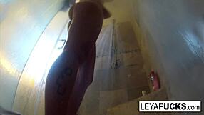 Hot big titty blonde showers nude