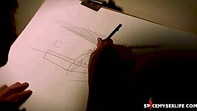 tattooed girl explores hardcore bdsm anal threesome