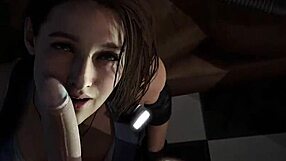 Jill Valentine Interrogates with Face Fucking in Resident Evil Parody