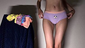 Is This Bitch Spreading Her Ass in Homemade Fetish Roleplay with Panties and Lingerie?