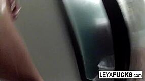 Hot big titty blonde showers nude