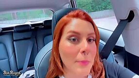 Latina gives intense blowjob in public car until swallowing monster cock cum