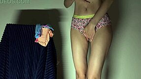 Is This Bitch Spreading Her Ass in Homemade Fetish Roleplay with Panties and Lingerie?