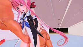 3D wind character punishes pussy with creampie finish