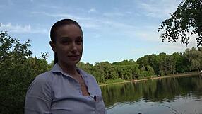 Skinny tempted into ffm sex