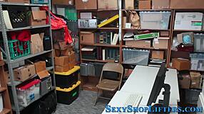 latina thief caught in the act