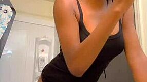 black girl sexy shower, wet and bathing solo