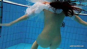 Kristy Hot Babe With Big Boobs Splashing in the Swimming Pool Underwater