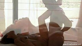 Ebony lovers connect outdoors with handjob