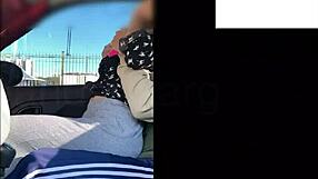 A young lady of Argentinean origin brings herself to a orgasim in a public place