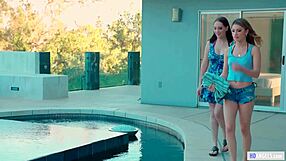 nickey huntsman and kristen scott practice kissing leading to sweaty lesbian sex