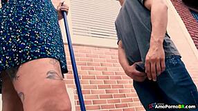 this hot blond euro babe getting a bukkake facial from the gloryhole, it's so classy and adorable