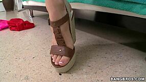 lovely brunette babe kneels gracefully