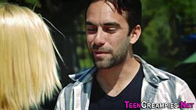 i'm bathing this teen 18+ and creampied her with my big cock