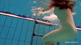 Kristy Hot Babe With Big Boobs Splashing in the Swimming Pool Underwater