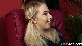 Foxy Bombshell Receives Facial Bukkake, Swallowing Cum POV