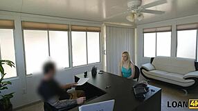 Loan4k Blonde Cutie Fucks in Office for Cash Loan