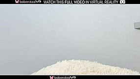 Blonde Babe Rubs Shaved Clit in VR Positions