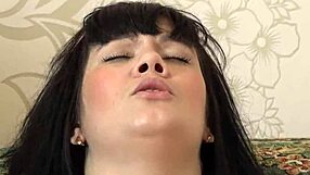 The Girl Masturbates Her Pussy With A Vibrator And Then A Big White Dildo