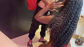 Intense squirting orgasm from wet pussy and greedy ass for delivery guy