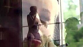 Tattooed lesbian babe licks pussy during wrestling