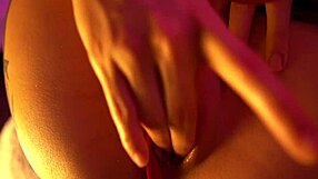 in red heels after a night out, i masturbate my pussy through small panties in the bedroom