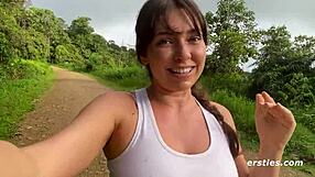 Erin masturbates wildly in water!