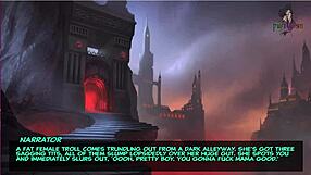 Legend Of Elmora Part 3 Features Rough Sex Against The Rocks With Big Tits In Public Outdoor Setting