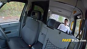 Czech Hottie Drives Flirty Taxi with Wild Passion in Her Eyes