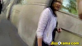 jizzorama - amateur couple bangs rough in public spot