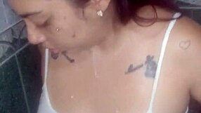 Risky milk bath in brother's shower with toys and deepthroat. 😏