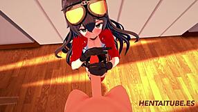 Genshin Impact Hentai - Amber Gets Handjob, Blowjob, Boobjob, And Fucked With Cum