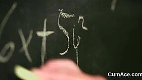 Sexy centerfold sucks and swallows jizz in blowbang facial cumshot