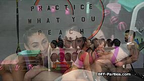 girlfriends working hard for gym membership