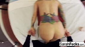 sarah gets a hot pov massage and fuck! big tits milf