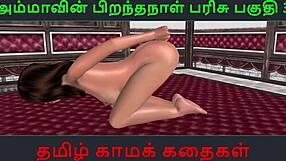 Cartoon sex video of Indian housewife’s solo pleasure with sexy Tamil dubbing