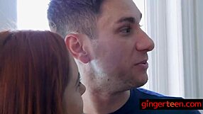 sexy ginger babe bounces her ass