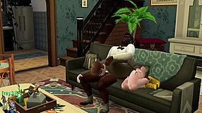 gay threesome with big cock assfucking