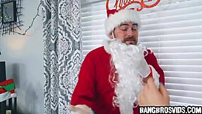 Santa fucks cute brunette