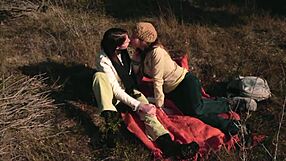 skinny petite girls explore their friendship outdoors in a natural setting