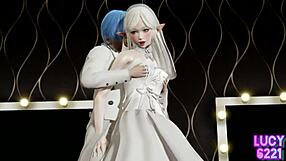 Give the bride frieren a happy kisss.