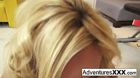 workout with blonde victoria white and her big cock